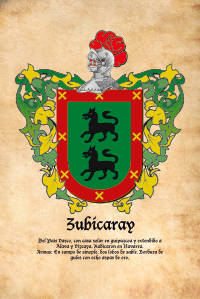 Escudo heráldico del apellido Zubicaray