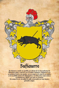 Escudo heráldico del apellido Zufiaurre