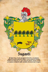Escudo heráldico del apellido ZUGASTI