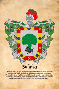 Escudo heráldico del apellido ZULAICA