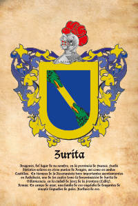 Escudo heráldico del apellido ZURITA
