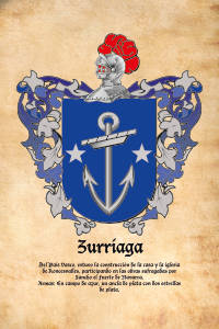 Escudo heráldico del apellido ZURRIAGA