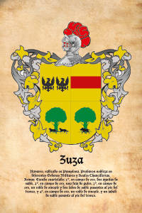 Escudo heráldico del apellido ZUZA
