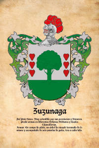 Escudo heráldico del apellido ZUZUNAGA